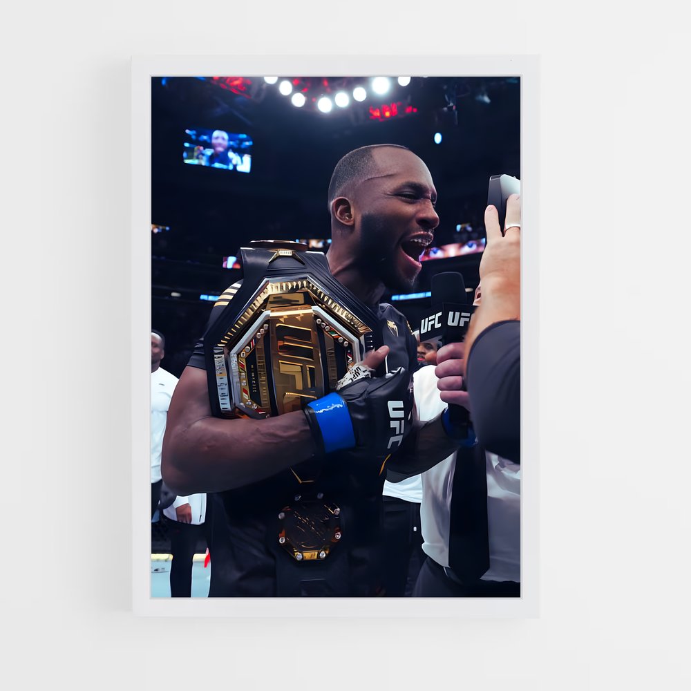 Poster Interview avec le Champion – affiche MMA (vue 3)